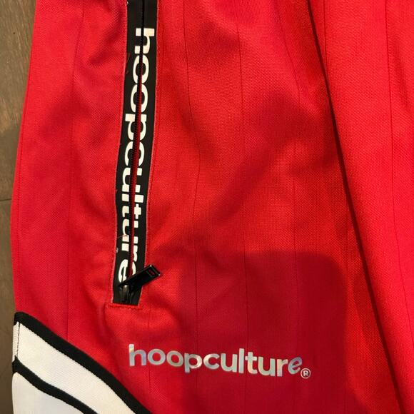 Hoop Culture Basketball Shorts Men Small Red Mesh 7” Inseam - Picture 4 of 16